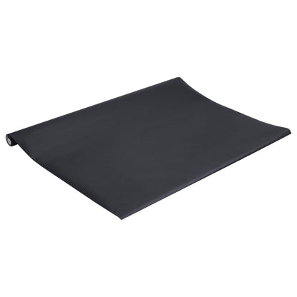 Adesivo per Mobili Autoadesivo Nero Opaco 90x500 cm in PVC