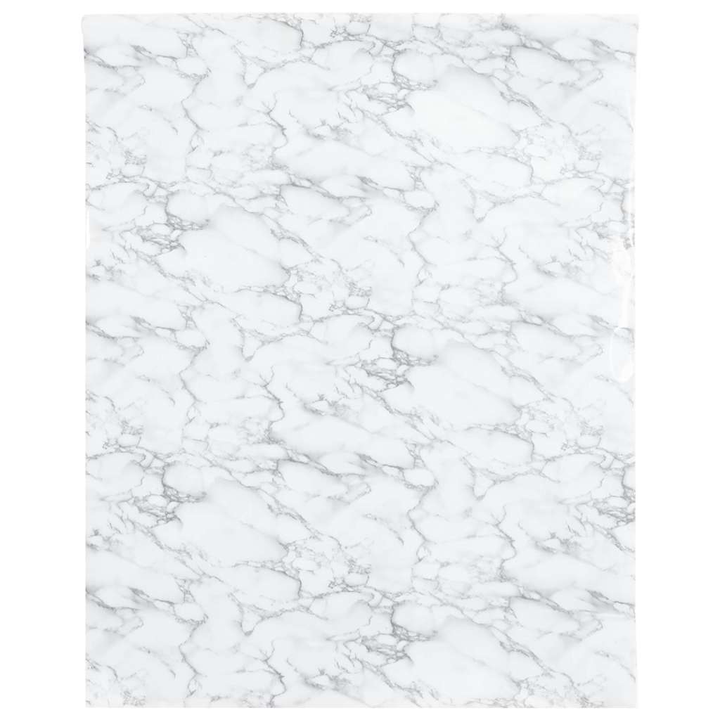 Adesivo per Mobili Autoadesivo Bianco Marmoreo 90x500 cm in PVC