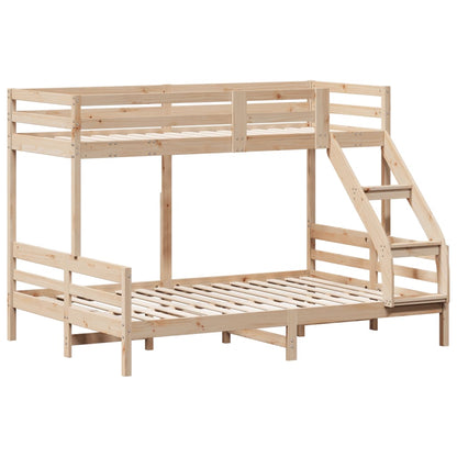 Letto a Castello 90x200/140x200 cm in Legno Massello di Pino
