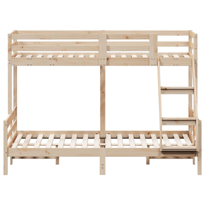 Letto a Castello 90x200/140x200 cm in Legno Massello di Pino