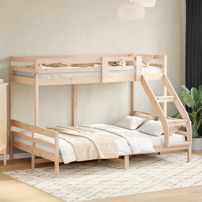 Letto a Castello 90x200/140x200 cm in Legno Massello di Pino