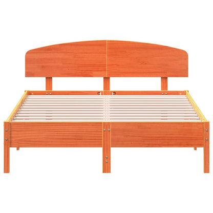 Giroletto senza Materasso Marrone Cera 150x200 cm Legno di Pino
