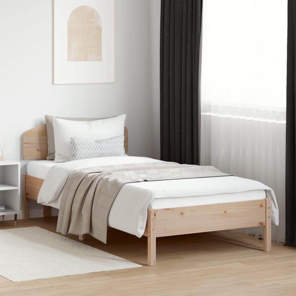Giroletto senza Materasso 90x200 cm in Legno Massello di Pino