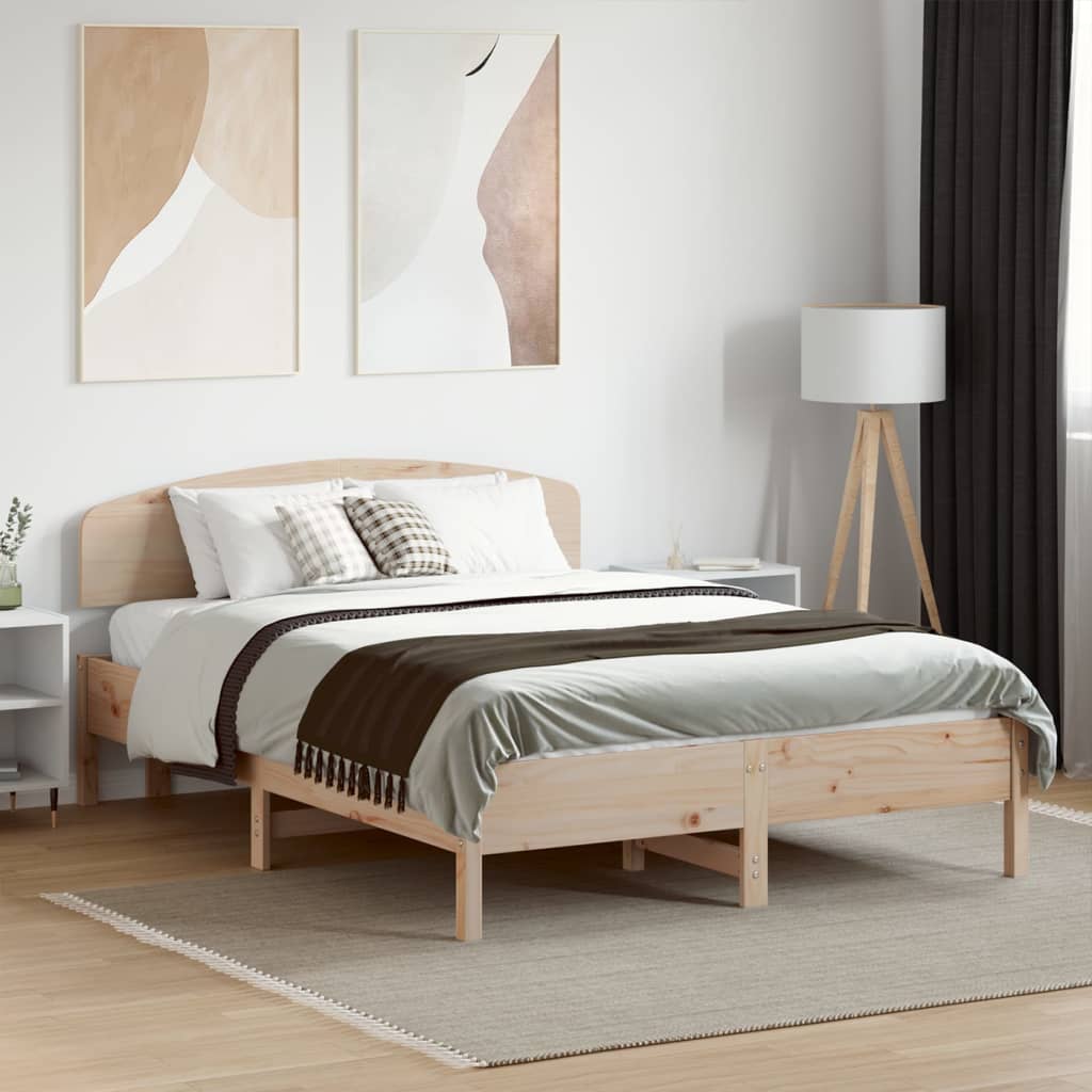 Letto senza Materasso 140x190 cm in Legno Massello di Pino