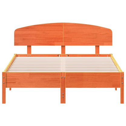 Letto senza Materasso Marrone Cera 135x190 cm in Legno di Pino