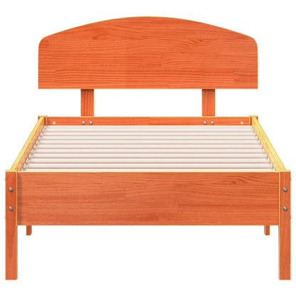 Letto senza Materasso Marrone Cera 90x190 cm in Legno di Pino