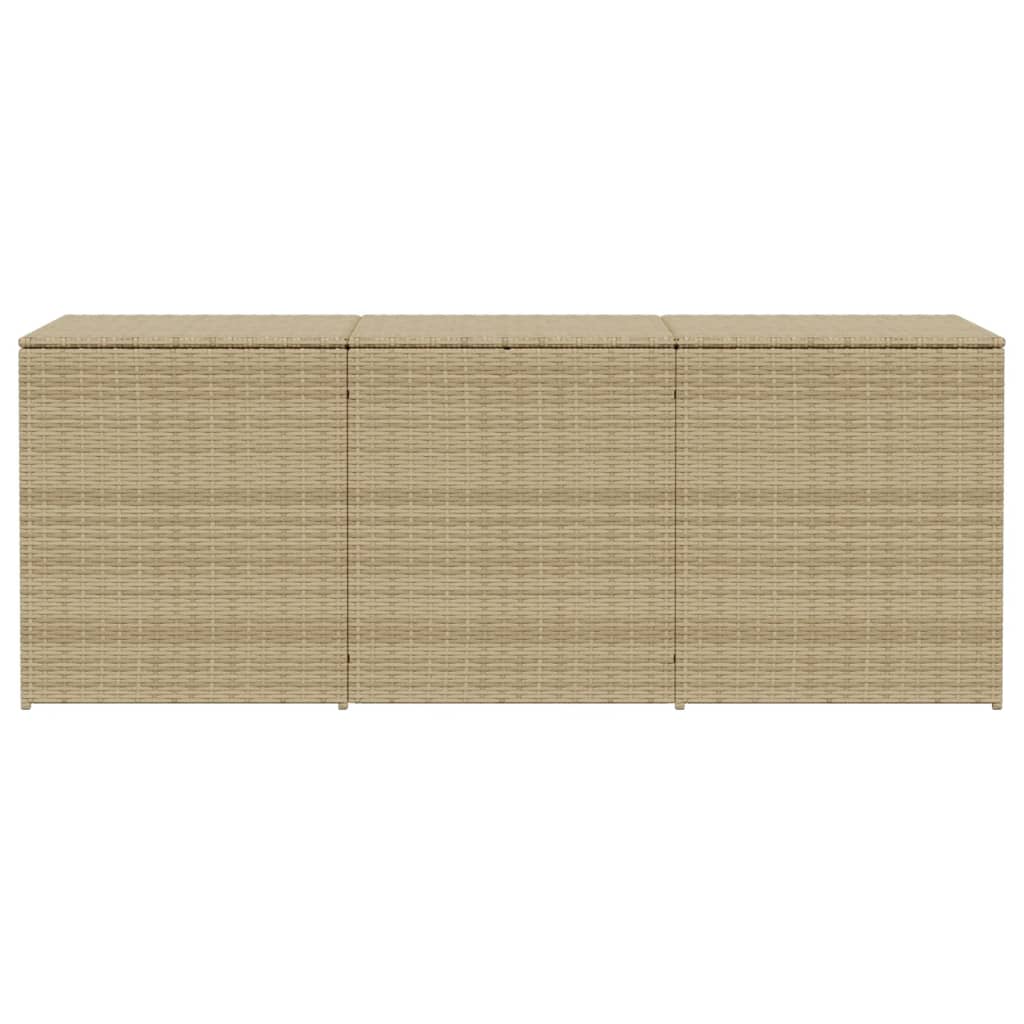 Contenitore da Giardino Beige Misto 984L in Polyrattan