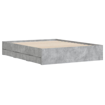 Giroletto Cassetti Grigio Cemento 140x190 cm Legno Multistrato