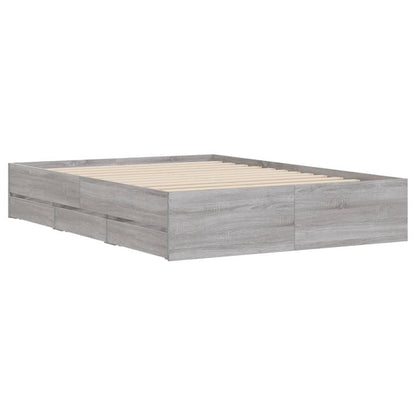 Giroletto Cassetti Grigio Sonoma 120x190 cm Legno Multistrato