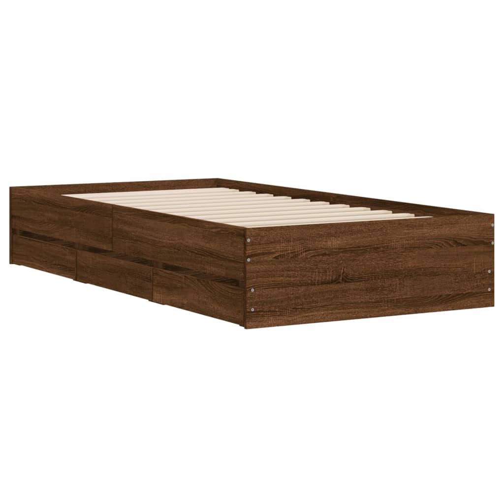 Giroletto Cassetti Rovere Marrone 75x190 cm Legno Multistrato