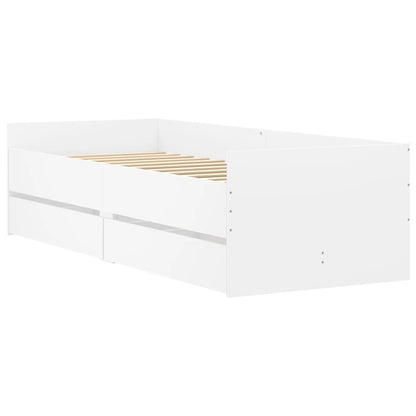 Giroletto Bianco con Cassetti 75x190 cm Small Single