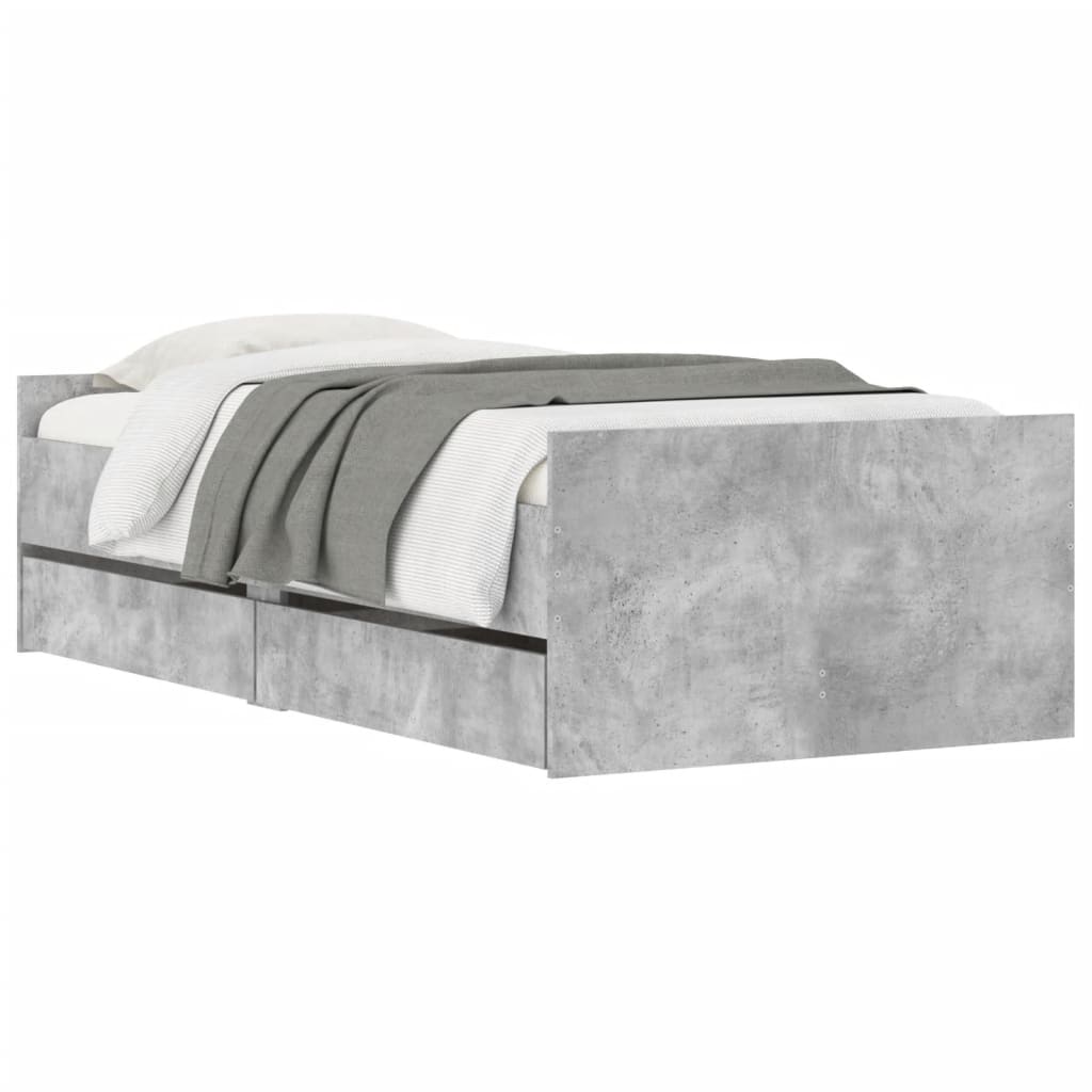 Giroletto con Cassetti Grigio Cemento 100x200 cm