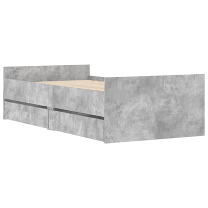 Giroletto con Cassetti Grigio Cemento 90x190 cm