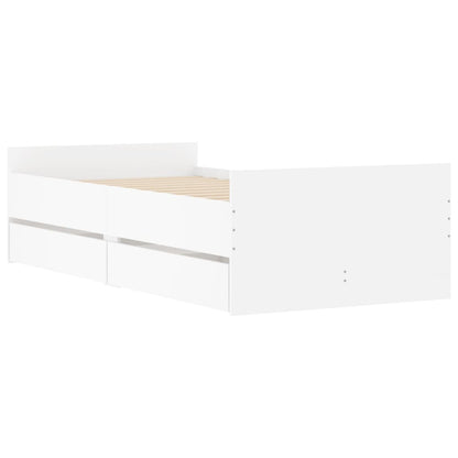 Giroletto Bianco con Cassetti 75x190 cm Small Single