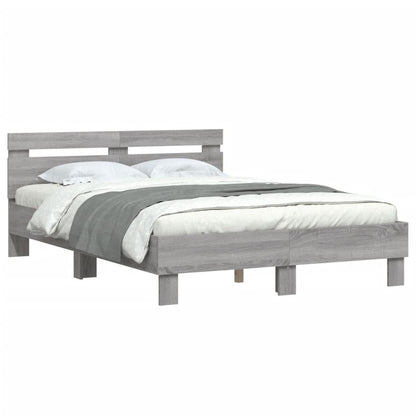 Giroletto Testiera Grigio Sonoma 120x200 cm Legno Multistrato