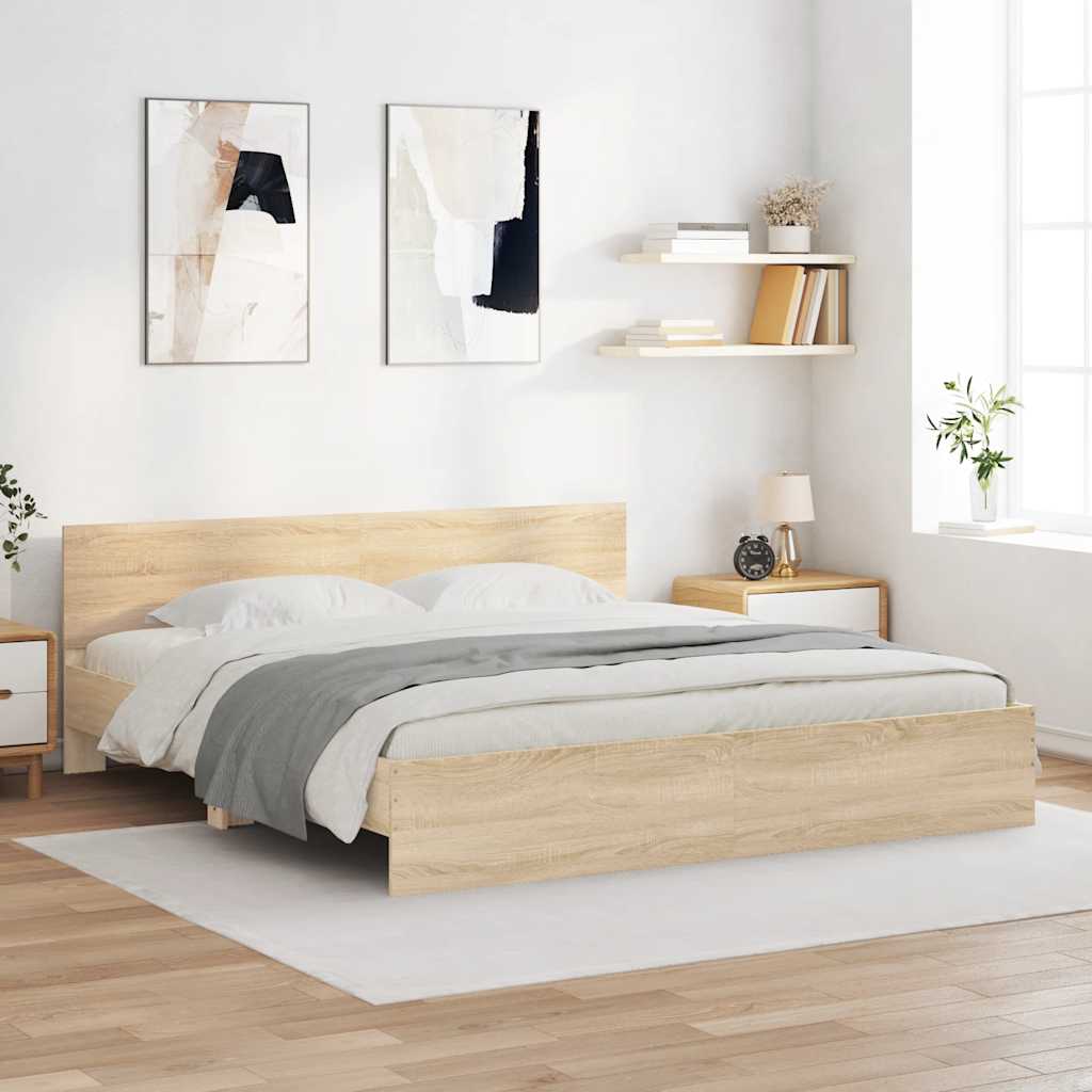 Giroletto con Testiera Rovere Sonoma 180x200 cm