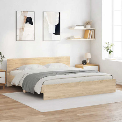 Giroletto con Testiera Rovere Sonoma 180x200 cm