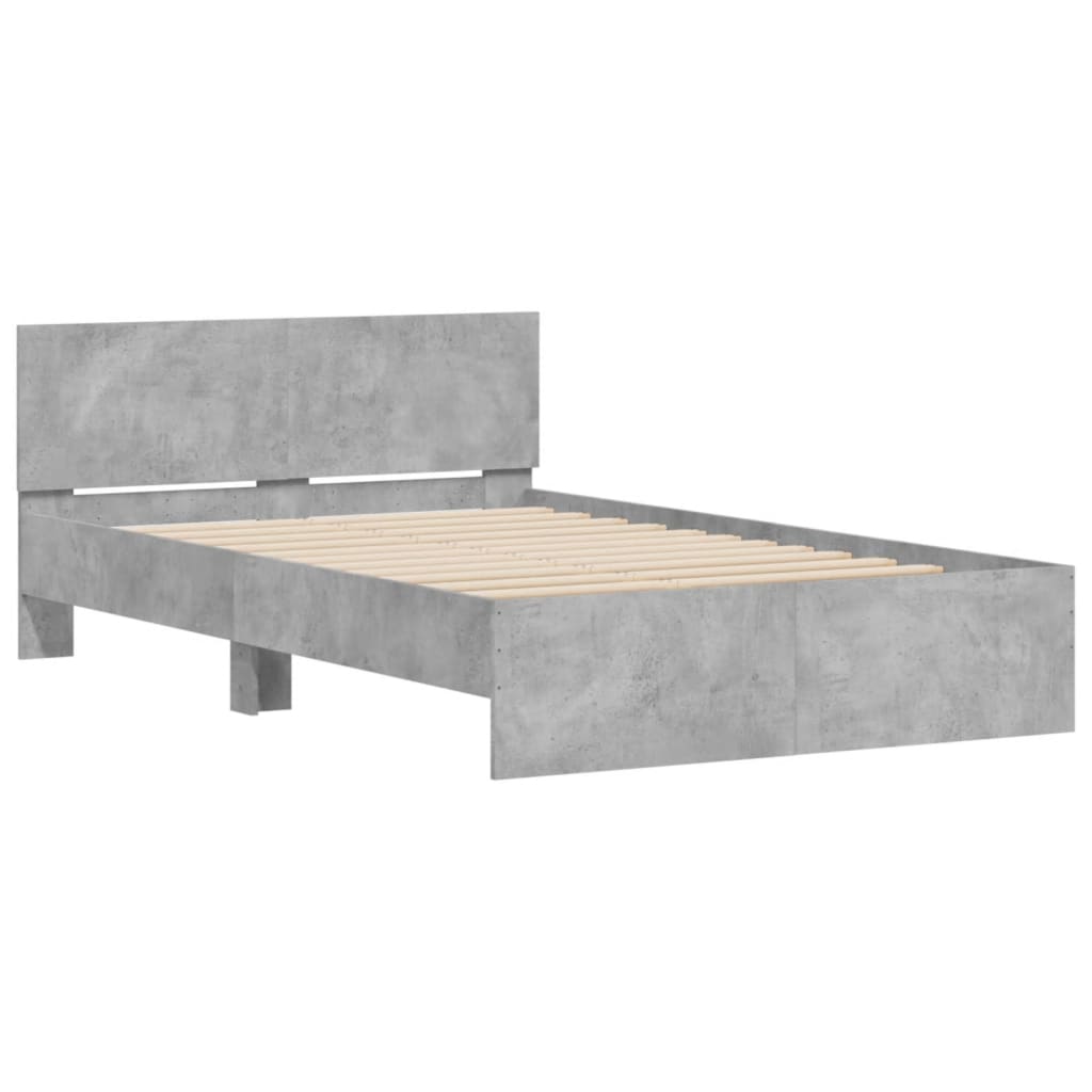 Giroletto con Testiera Grigio Cemento 120x200 cm