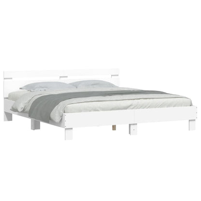 Giroletto con LED senza Materasso Bianco 180x200 cm