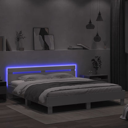 Giroletto con LED senza Materasso Bianco 180x200 cm
