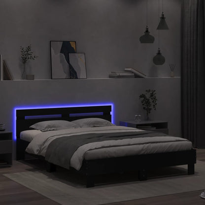Giroletto con LED senza Materasso Nero 150x200 cm