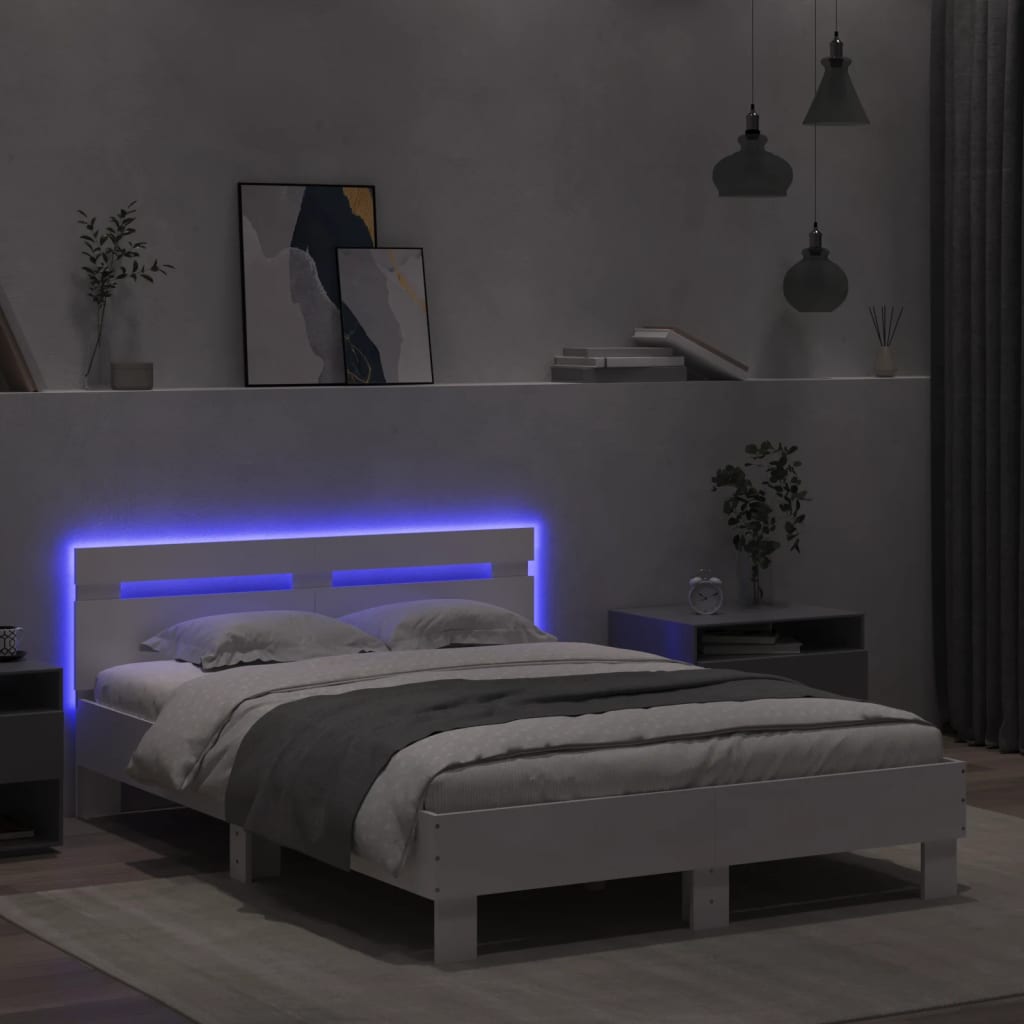 Giroletto con LED senza Materasso Bianco 120x200 cm