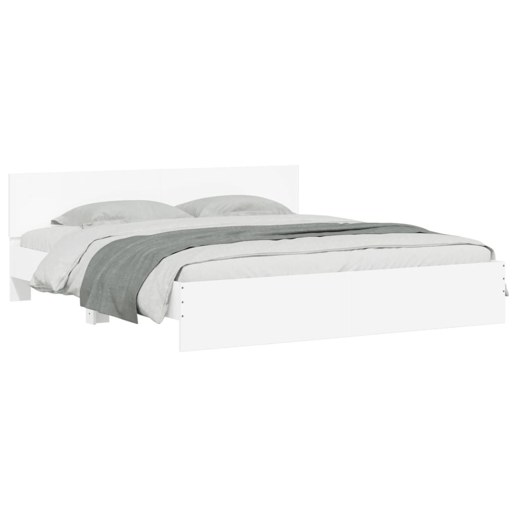 Giroletto con LED senza Materasso Bianco 180x200 cm