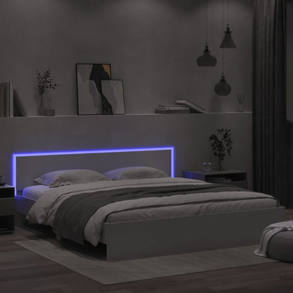 Giroletto con LED senza Materasso Bianco 180x200 cm
