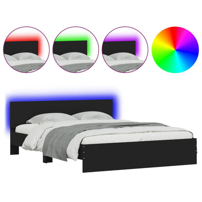 Giroletto con LED senza Materasso Nero 150x200 cm