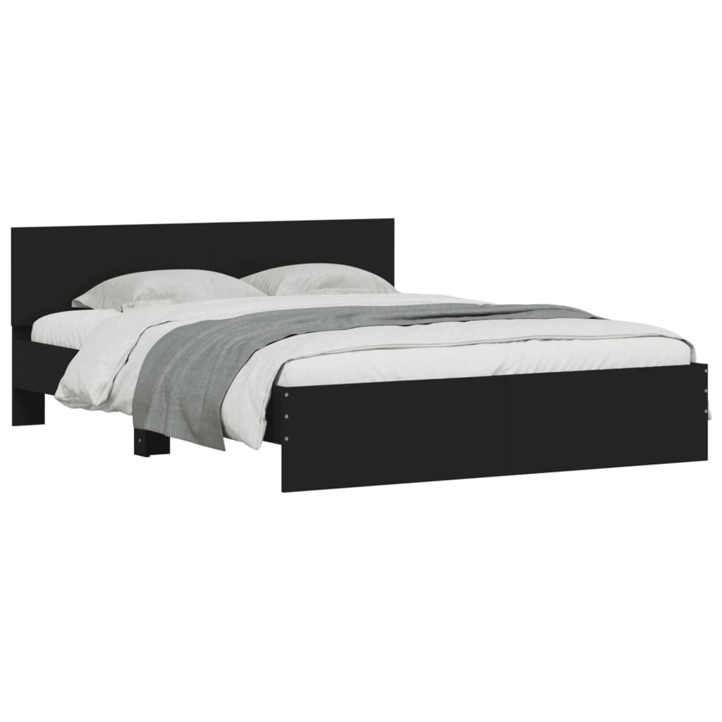 Giroletto con LED senza Materasso Nero 150x200 cm