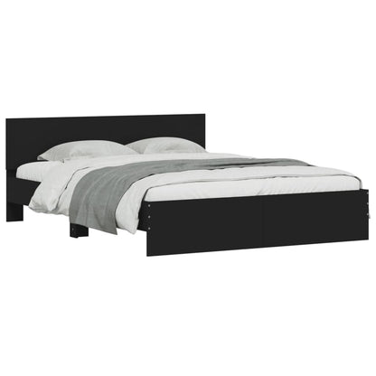 Giroletto con LED senza Materasso Nero 150x200 cm