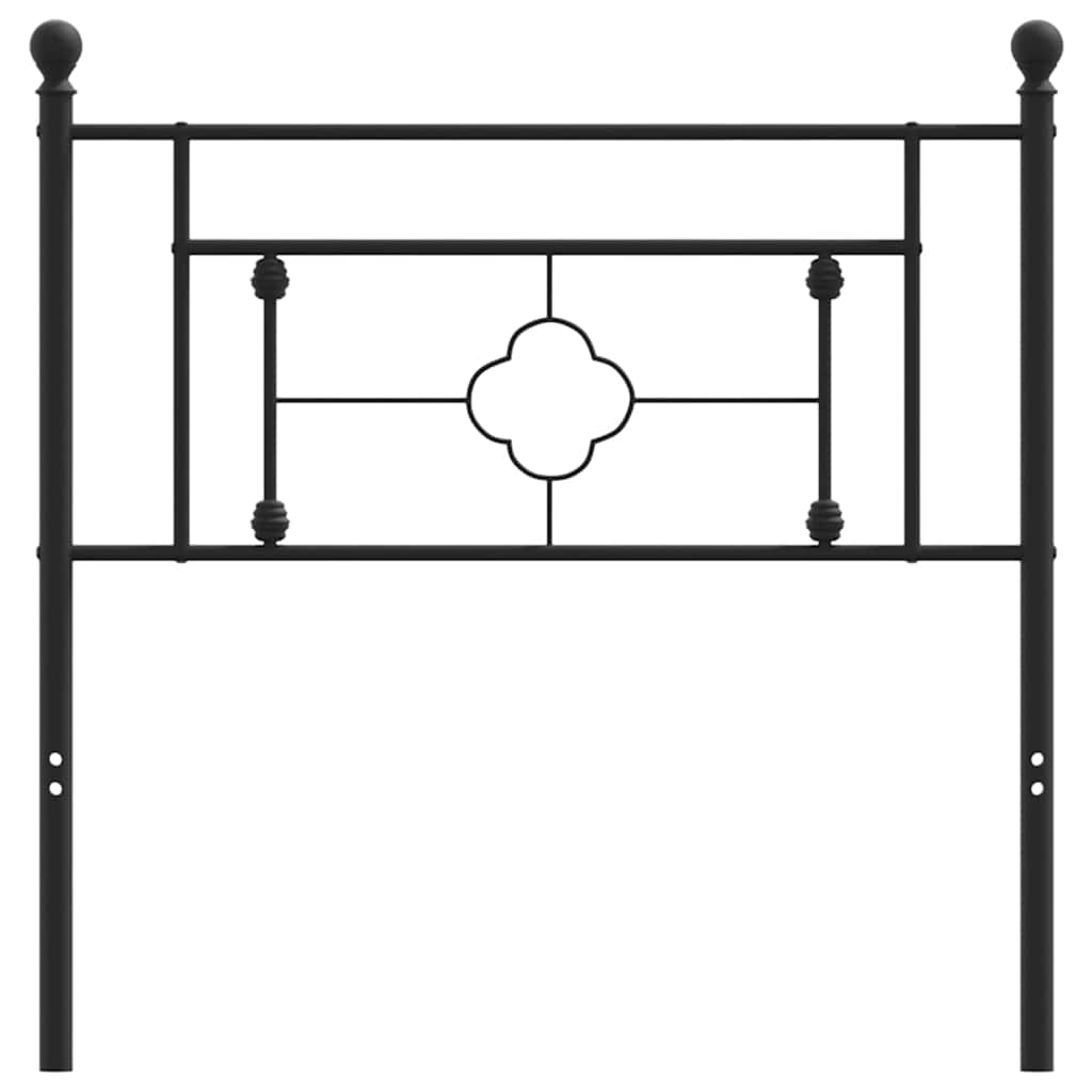 Testiera di Ricambio in Metallo Nero 90 cm