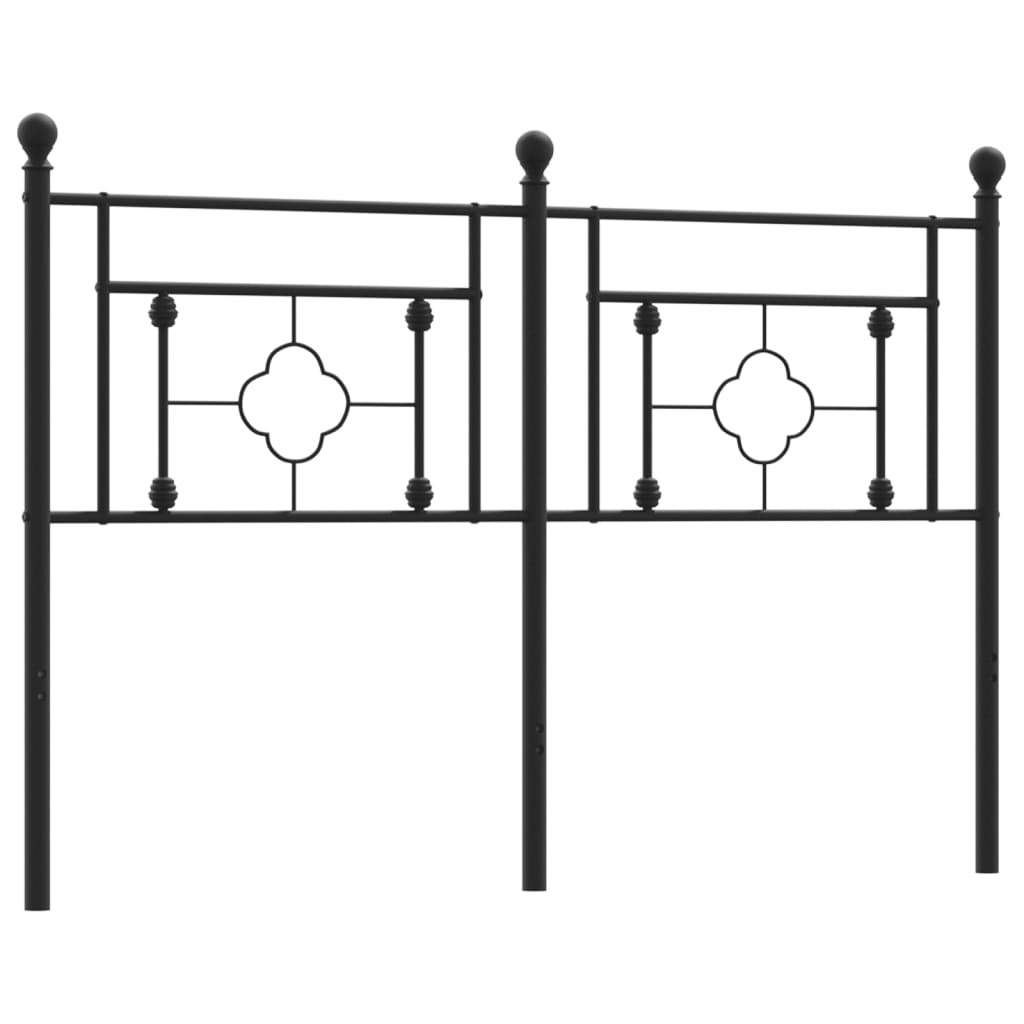 Testiera di Ricambio in Metallo Nero 140 cm