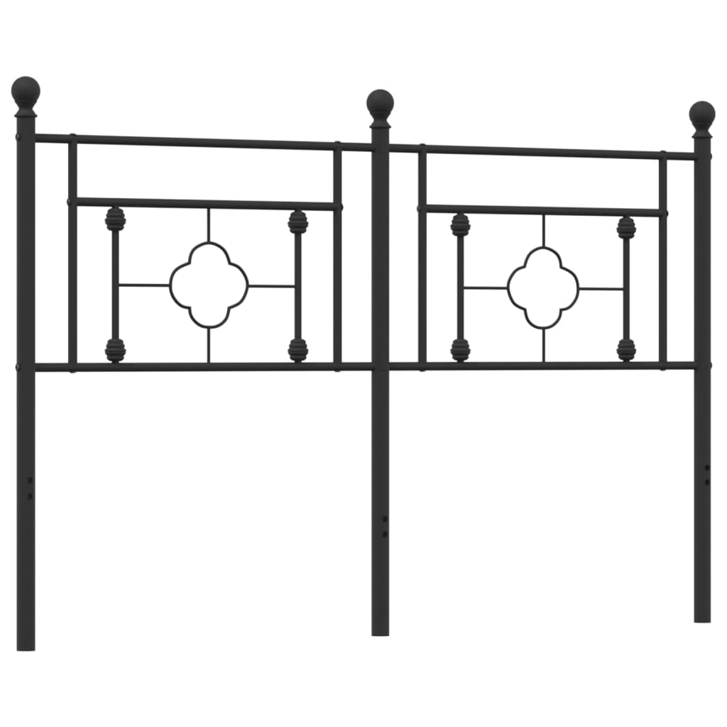 Testiera di Ricambio in Metallo Nero 140 cm