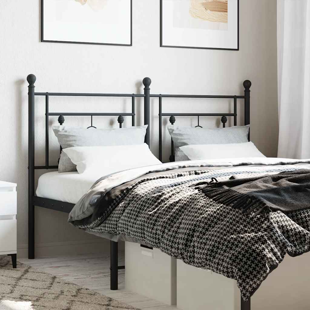 Testiera di Ricambio in Metallo Nero 140 cm