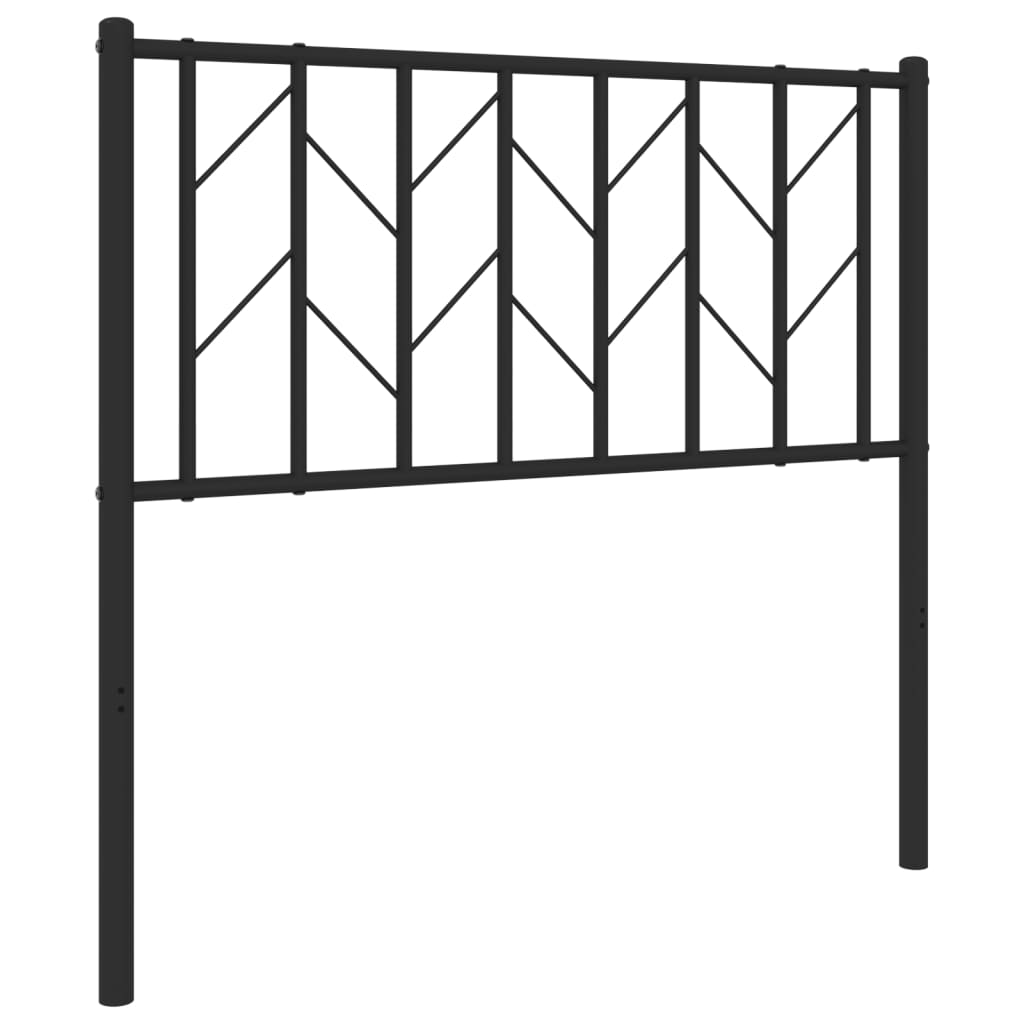 Testiera di Ricambio in Metallo Nero 90 cm