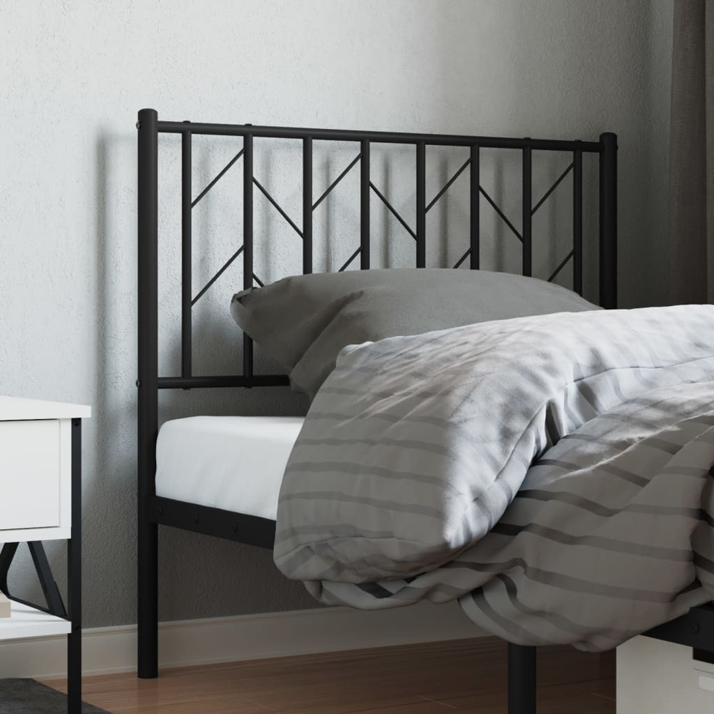 Testiera di Ricambio in Metallo Nero 90 cm