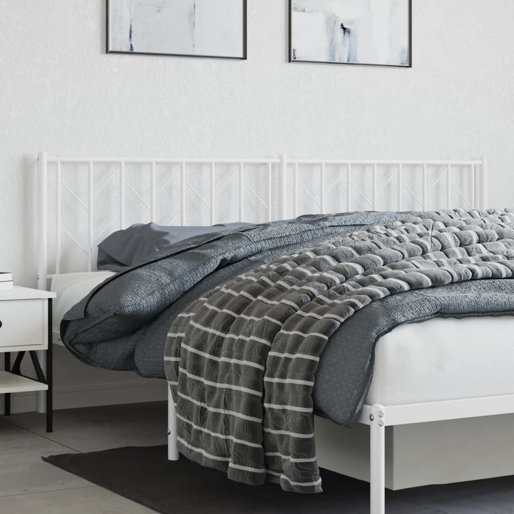 Testiera di Ricambio in Metallo Bianco 193 cm