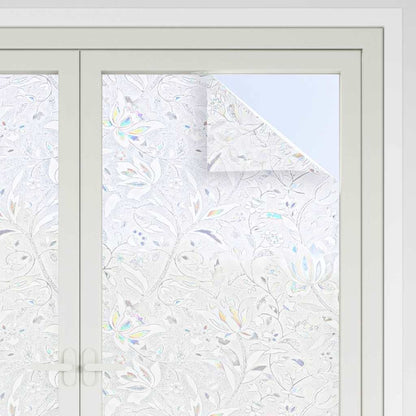 Pellicole per Finestre Smerigliate 4pz Motivo Fiore in PVC