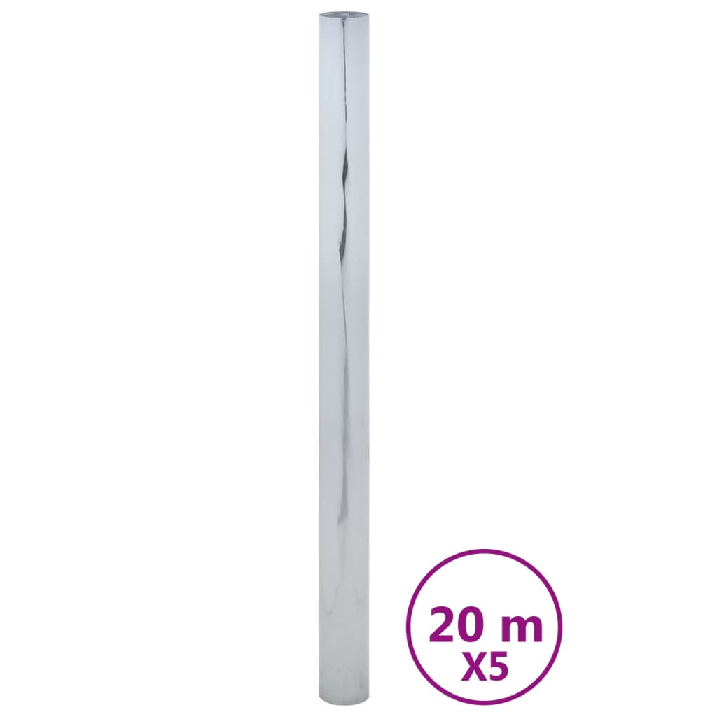 Pellicole Solari Statiche 5pz Effetto Riflettente Argento PVC