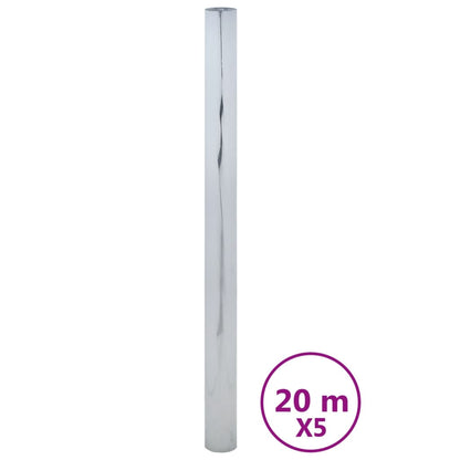 Pellicole Solari Statiche 5pz Effetto Riflettente Argento PVC