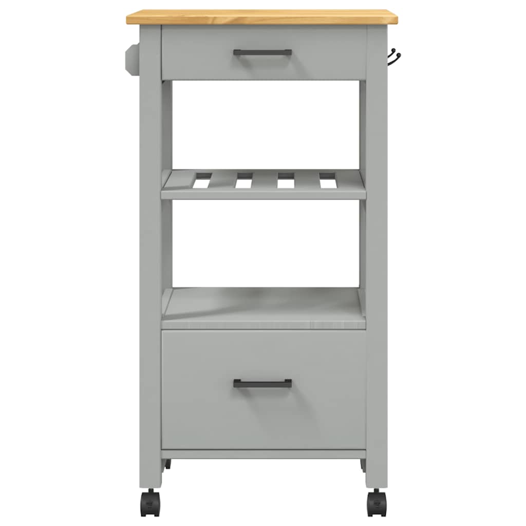 Carrello da Cucina MONZA 48x40x88,5 cm in Legno Massello di Pino
