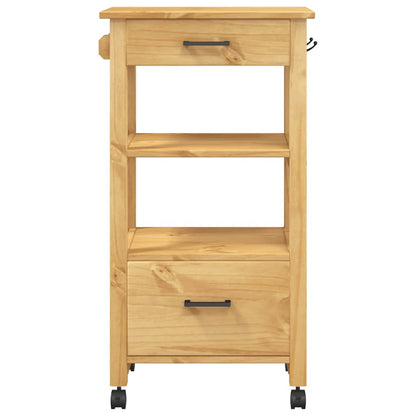 Carrello da Cucina MONZA 48x40x88,5 cm in Legno Massello di Pino