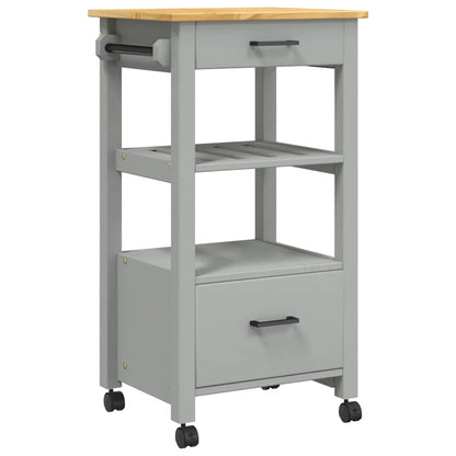 Carrello da Cucina MONZA 48x40x88,5 cm in Legno Massello di Pino