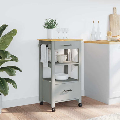 Carrello da Cucina MONZA 48x40x88,5 cm in Legno Massello di Pino