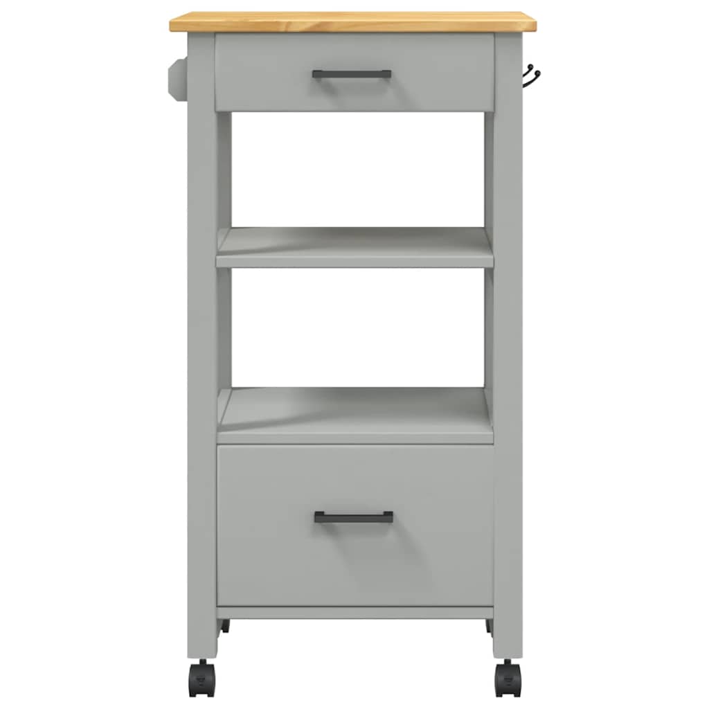 Carrello da Cucina MONZA 48x40x88,5 cm in Legno Massello di Pino