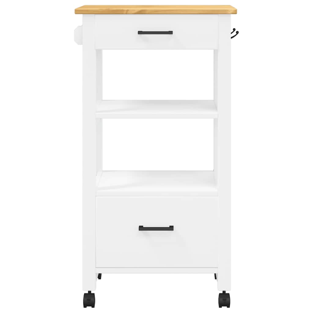Carrello da Cucina MONZA 48x40x88,5 cm in Legno Massello di Pino
