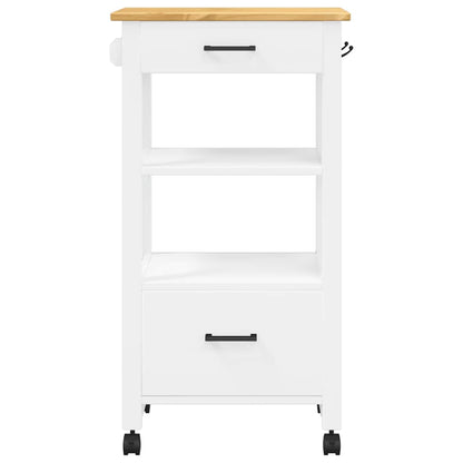 Carrello da Cucina MONZA 48x40x88,5 cm in Legno Massello di Pino