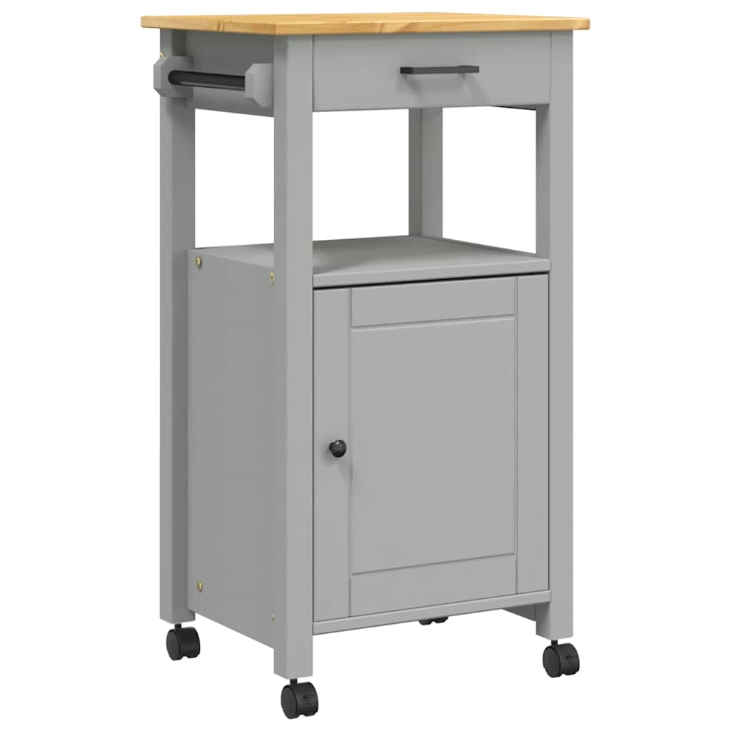Carrello da Cucina MONZA 48x40x88,5 cm in Legno Massello di Pino