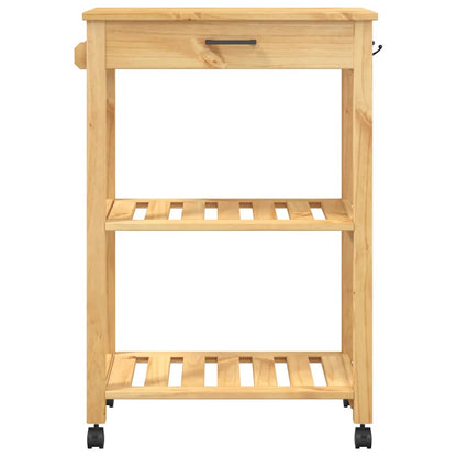 Carrello da Cucina MONZA 60x40x88,5 cm in Legno Massello di Pino